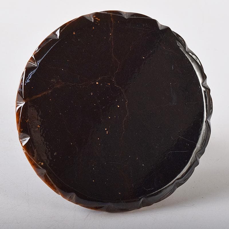 水晶玉　パワーストーン　直径約41㎜　虎目石台　M　R8379