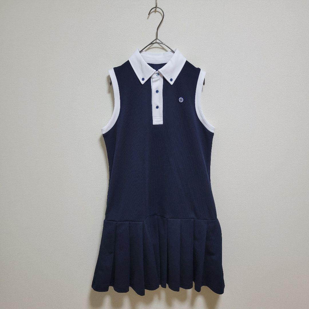 【タグ付き未使用】B.D.C GOLF ノースリーブポロワンピース Sサイズ