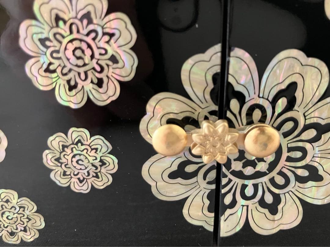 螺鈿(らでん)細工 韓国伝統工芸 ジュエリーボックス 小物入れ 双子宝石箱