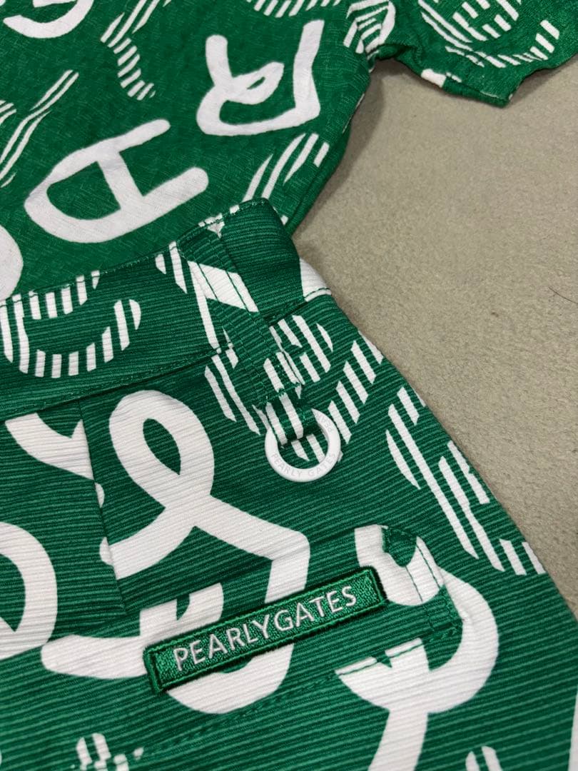 （新品）パーリーゲイツ 、もやっとロゴ柄シリーズ、セットアップ、サイズ0