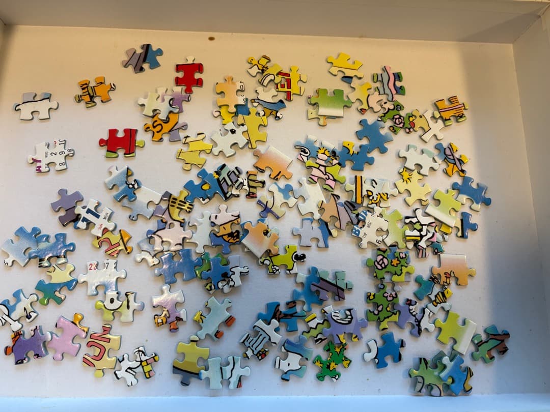 【中古品】スヌーピーカレンダージグソーパズル　1990年版 1000ピース