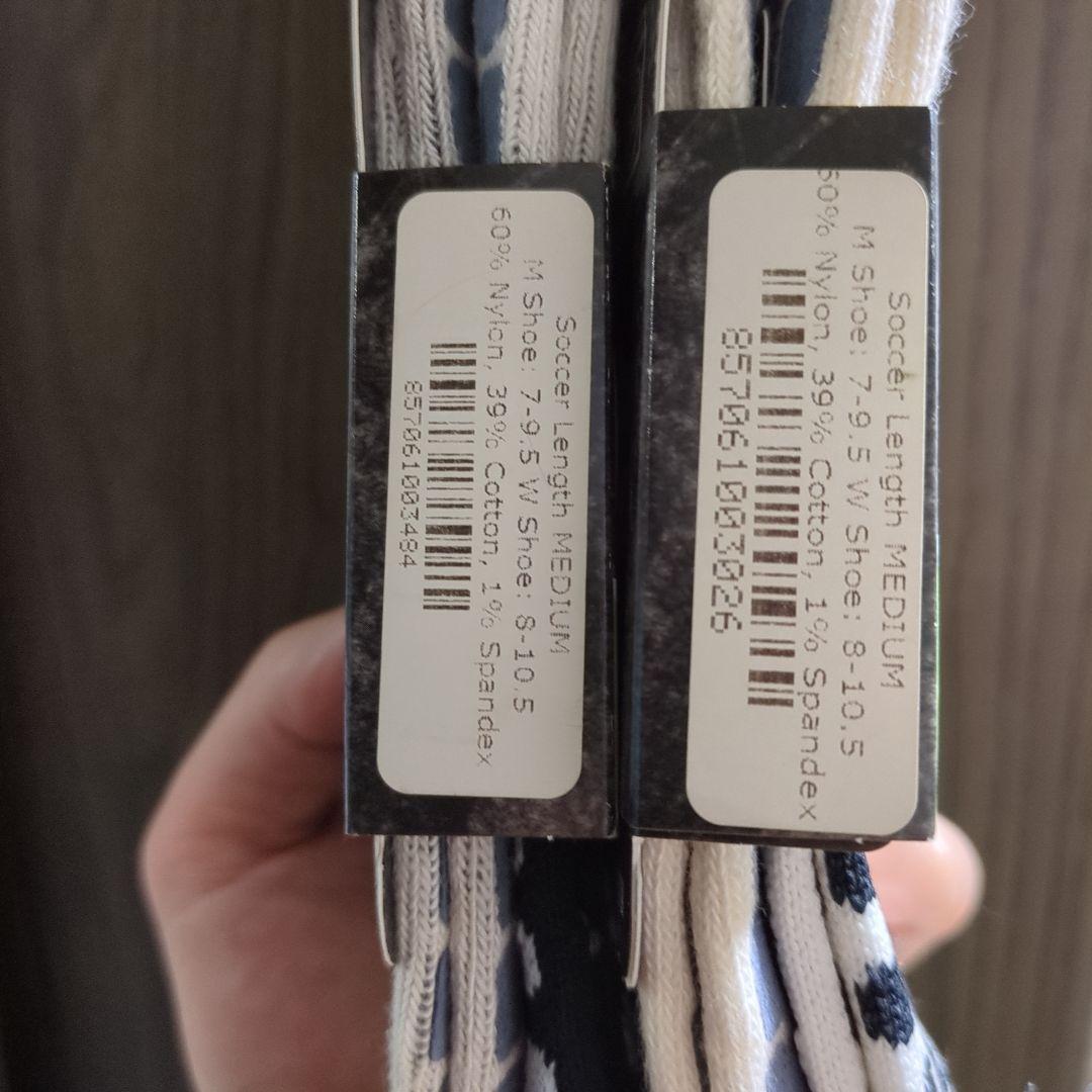 TRUSOX サッカー用ソックス 黒白セット Mサイズ