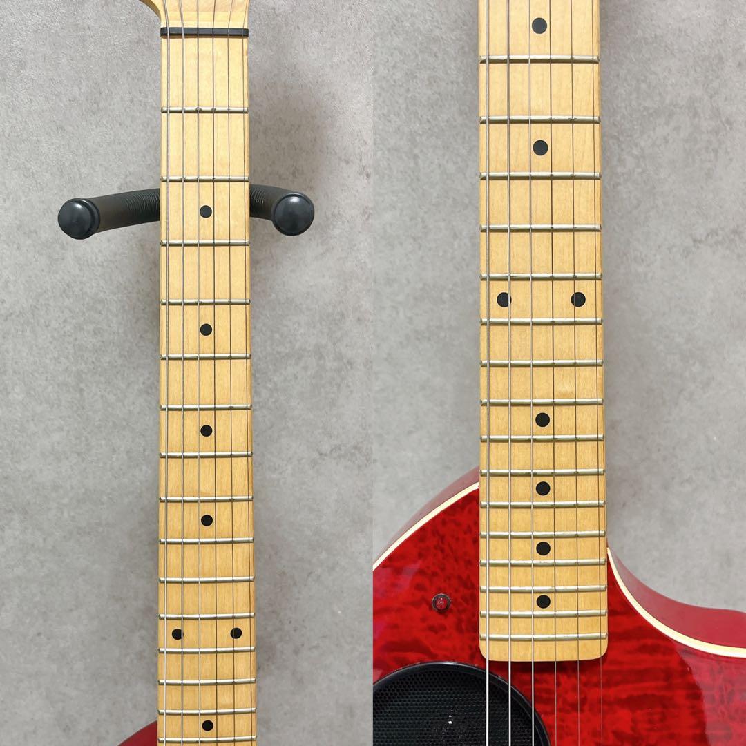 zo-3 GF キルトトップ フェルナンデス アンプ内蔵ミニギター 赤 レッド