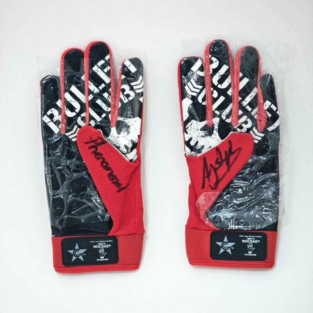【激レア】 AJスタイルズ 本人着用 Bullet Clubグローブ 黒 赤