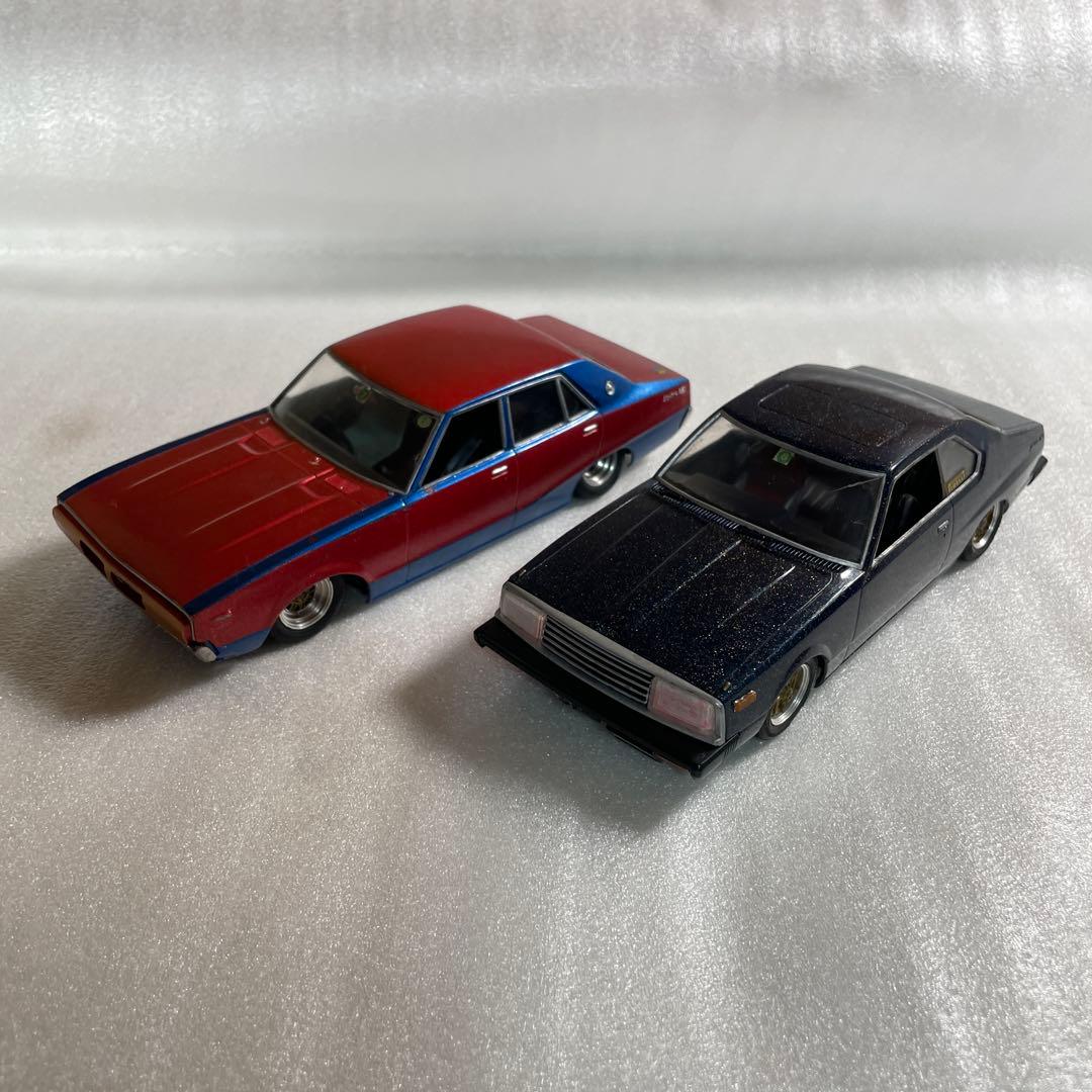 【完成品】旧車 プラモデル 4台セットケンメリ ハコスカ ジャパン セリカ