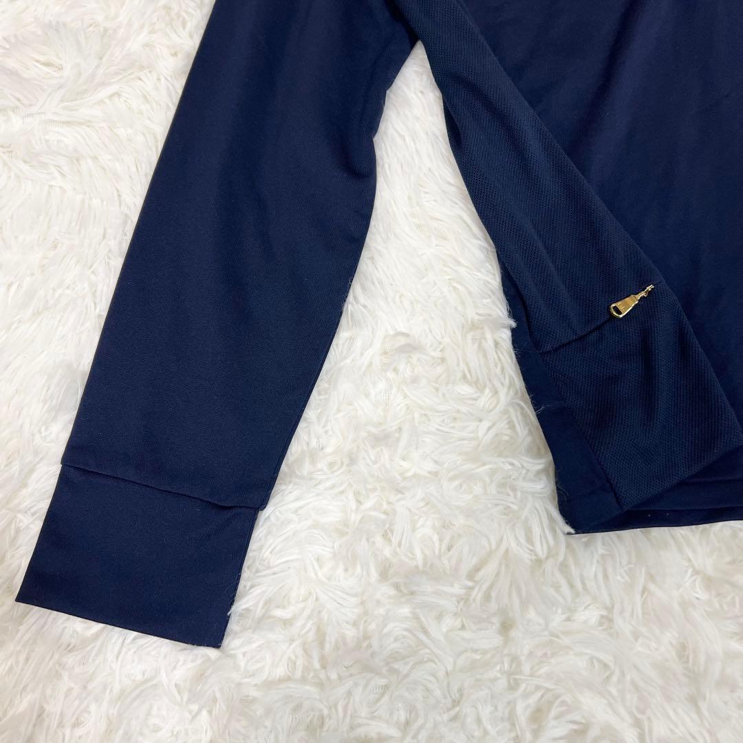 ラルフローレン ゴルフ 長袖 スポーツウェア ハーフジップ ポニーロゴ 刺繍 紺