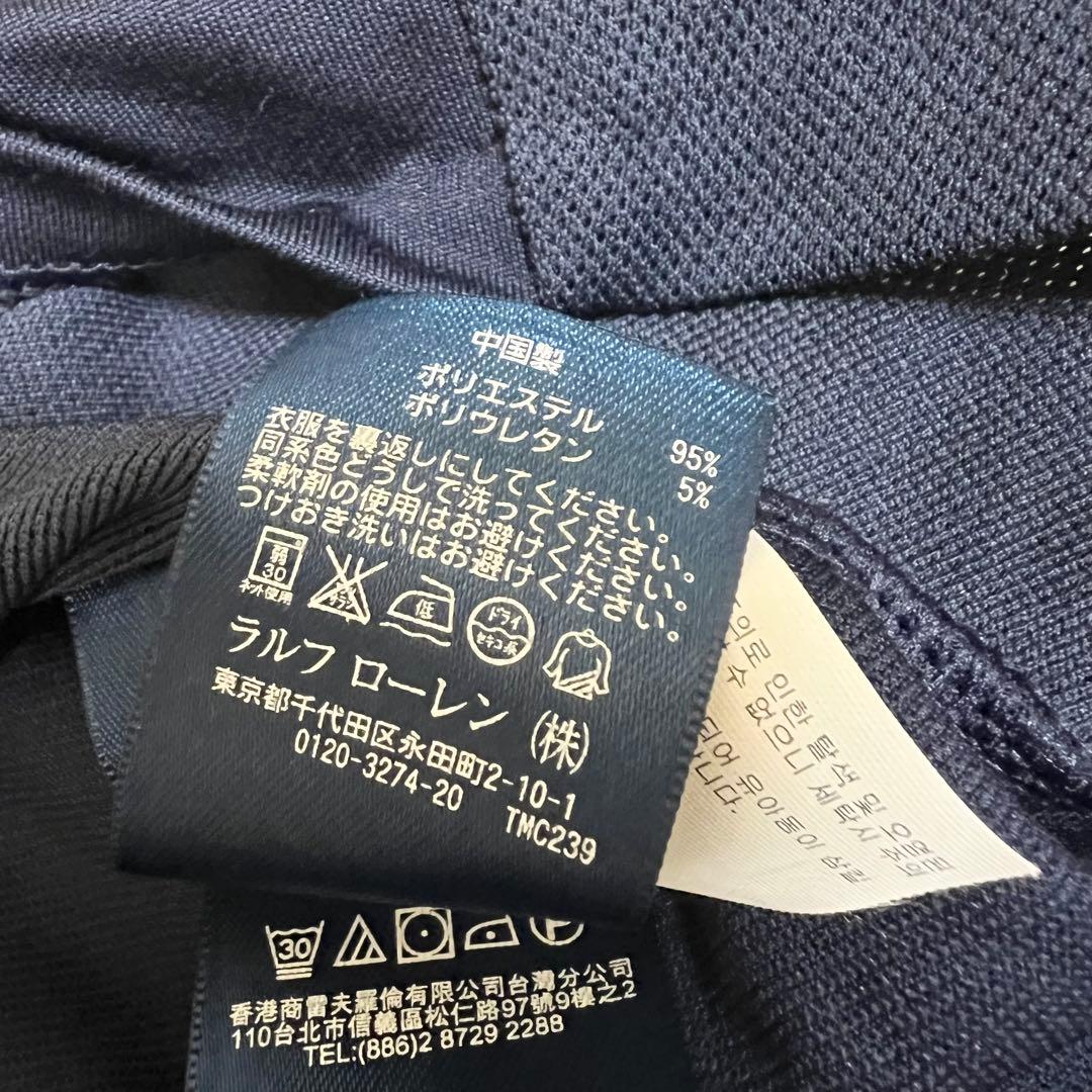 ラルフローレン ゴルフ 長袖 スポーツウェア ハーフジップ ポニーロゴ 刺繍 紺