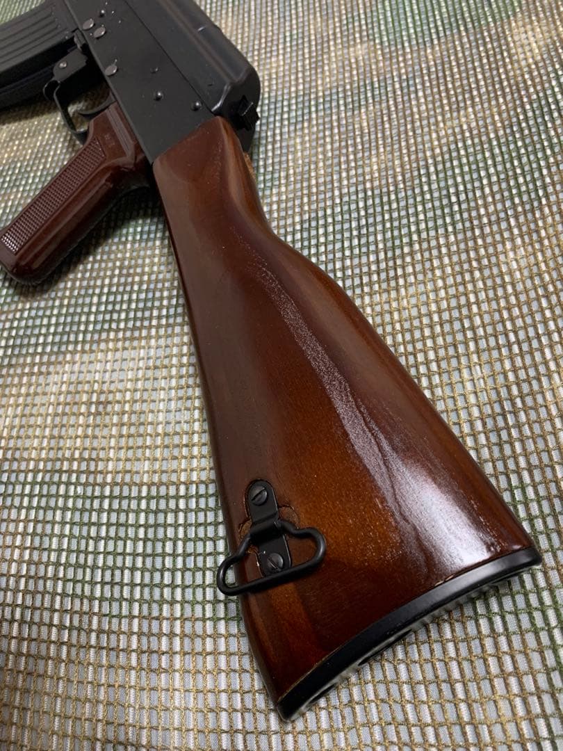■マルイ AKM ガスブロ リアルウッドハンドガード ストック付
