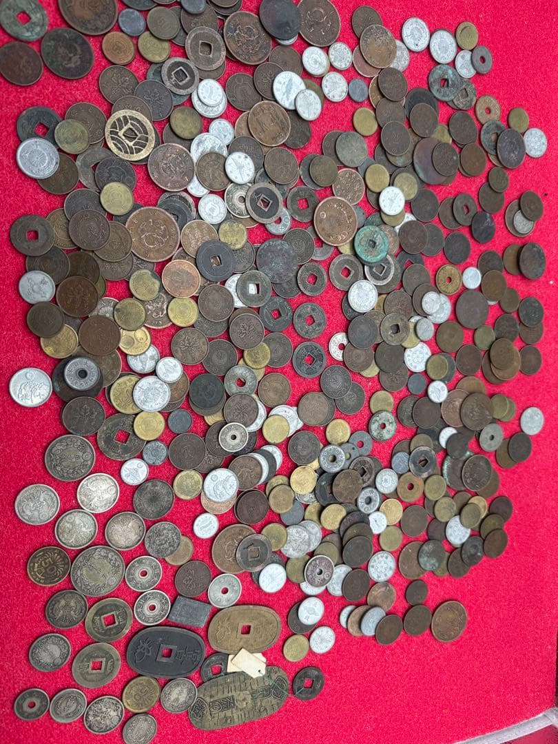 ま*能様 【大量・1600グラム】古銭まとめ　5銭・10銭・50銭・天保通宝など