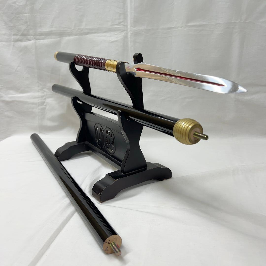 槍 模造刀 3本継 組立式 三角槍 全長約198㎝ 模擬刀 美術刀 舞踊