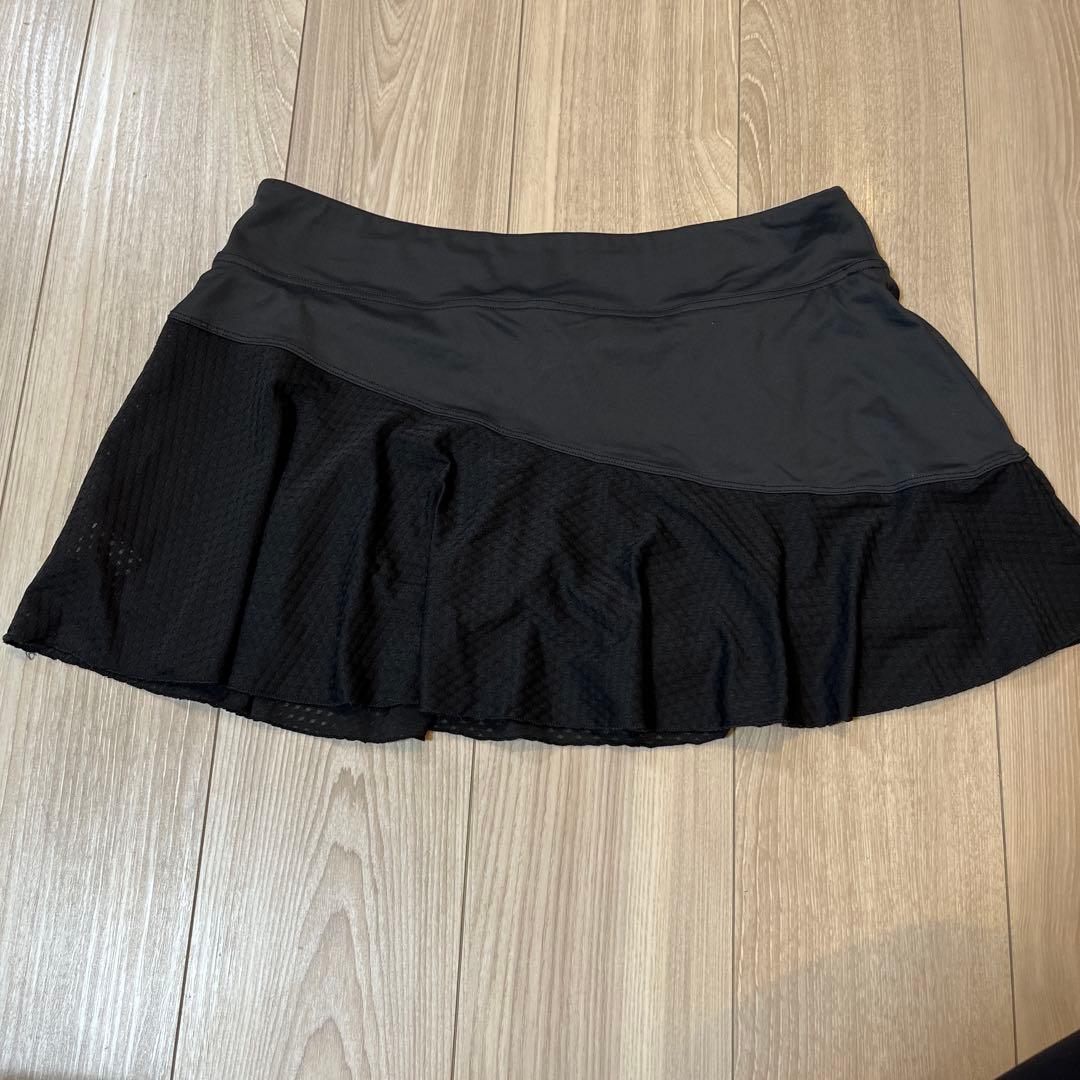 【美品】Lija リージャ　ブラックフリルテニススカート