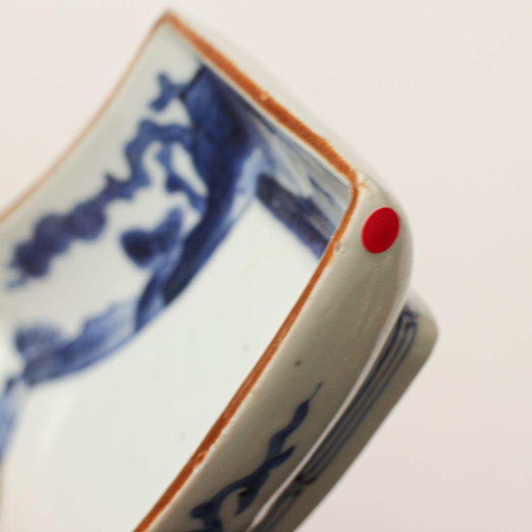 古伊万里　伊万里　江戸　中期　扇面　変形　皿　2客セット販売