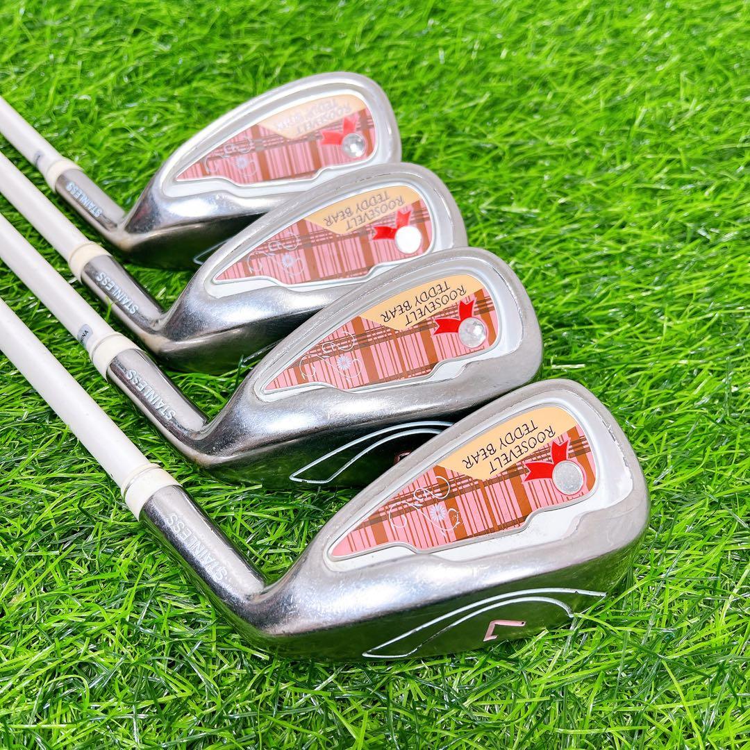 バッグ未使用　パーソンズ　ルーズベルトテディベア　レディースゴルフクラブセット