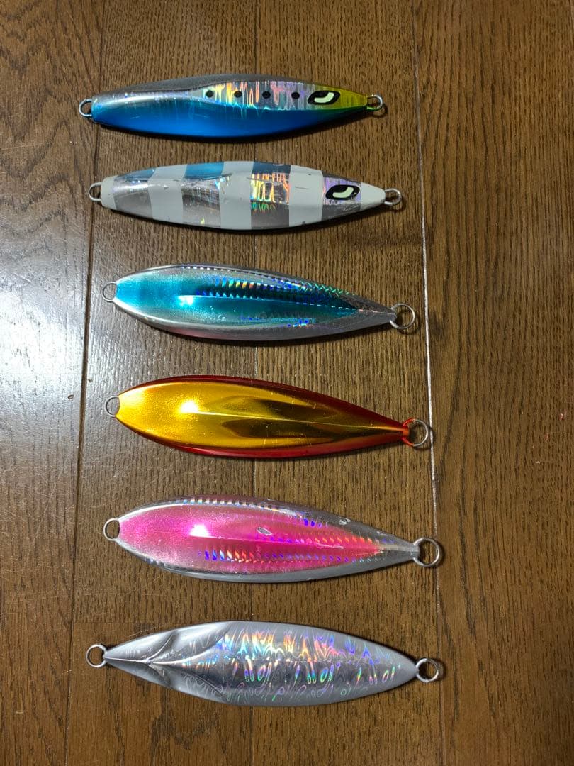 スロージギング メダルジグ、バッグ、フックセット 180g〜380g