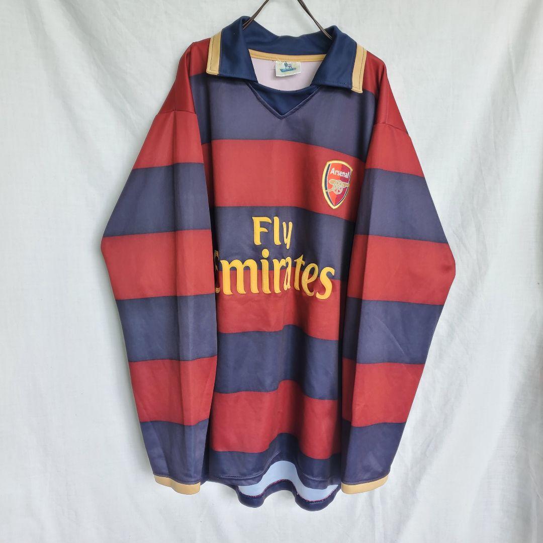 アーセナル ロビン・ファン・ペルシ サッカー 長袖 ユニフォーム ストライプ