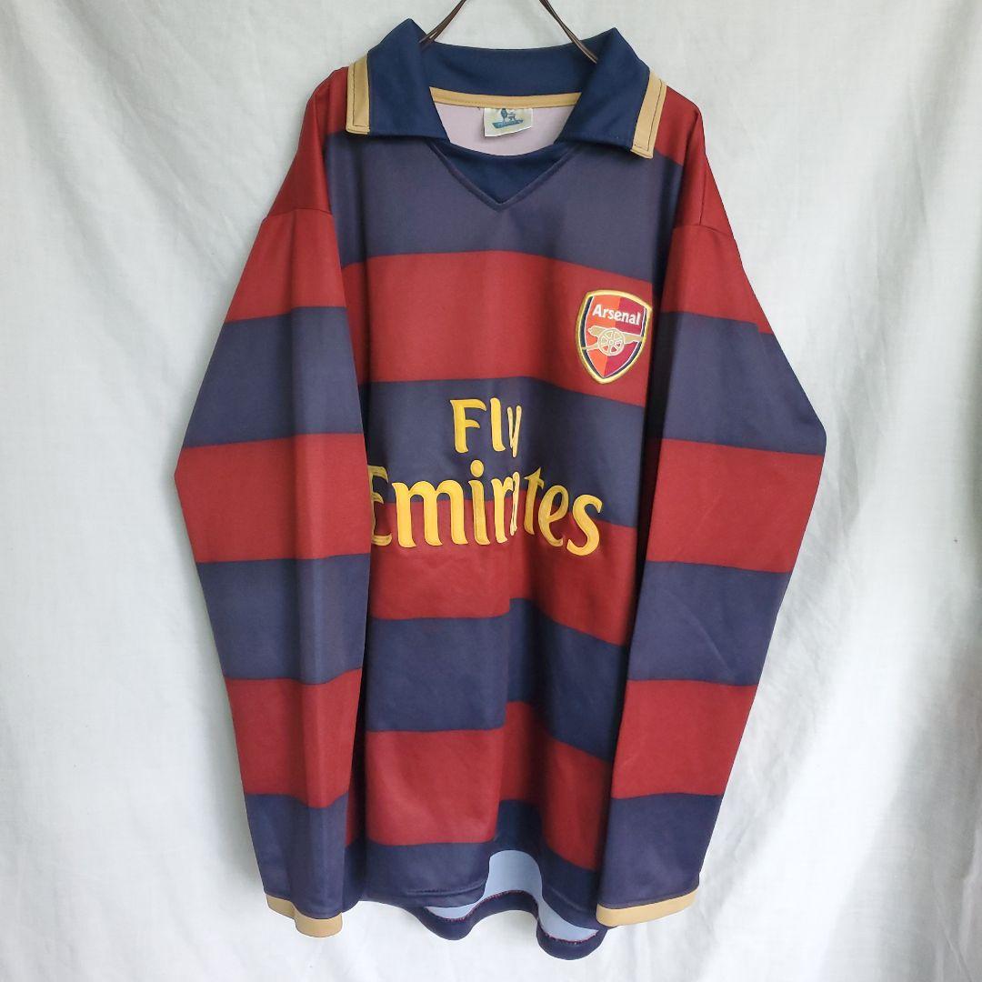 アーセナル ロビン・ファン・ペルシ サッカー 長袖 ユニフォーム ストライプ