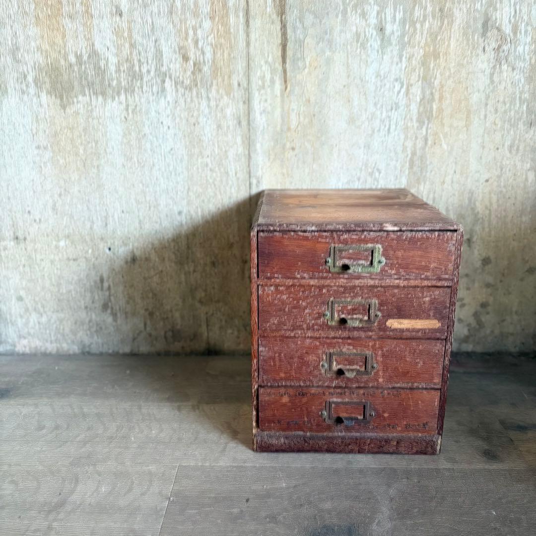 小引き出し　小抽斗　4杯　古道具　ヴィンテージ ①