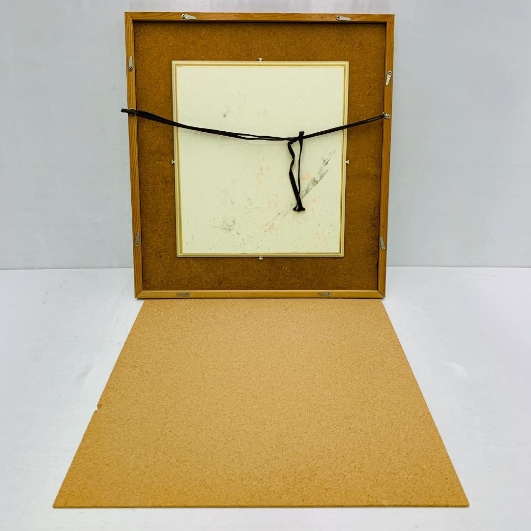 大相撲 手形 サイン 色紙 額装 元大関 琴風 記念色紙 落款あり ガラス入り