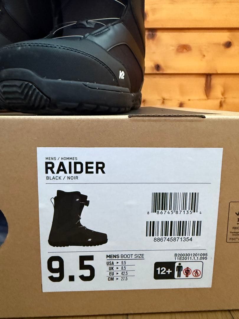K2 RAIDER スノーボードブーツ 9.5