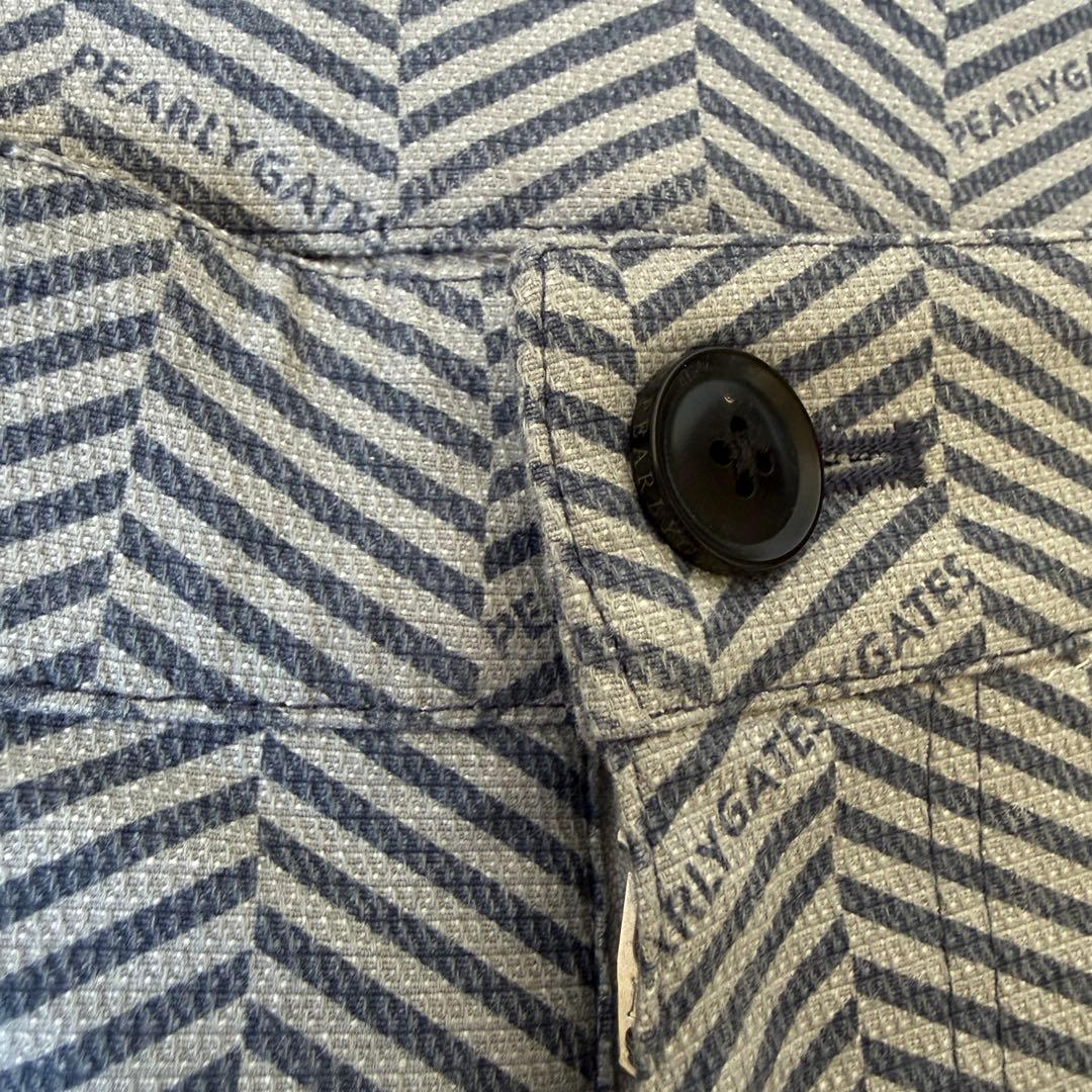 美品　パーリーゲイツ　パンツ　総柄　L〜XL相当 ネイビー　グレー　紺　5