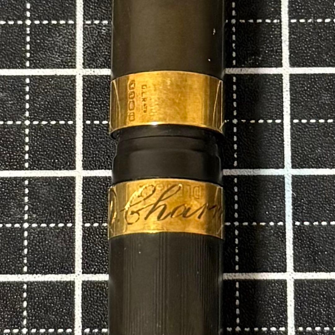 オノト 万年筆 プランジャー式 18金無垢バンド