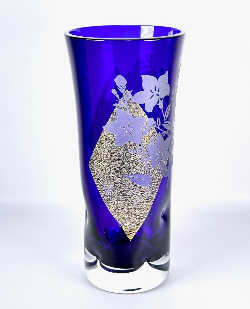 未使用！　江戸硝子　東洋佐々木ガラス　クリスタル花瓶　共箱　高さ22cm