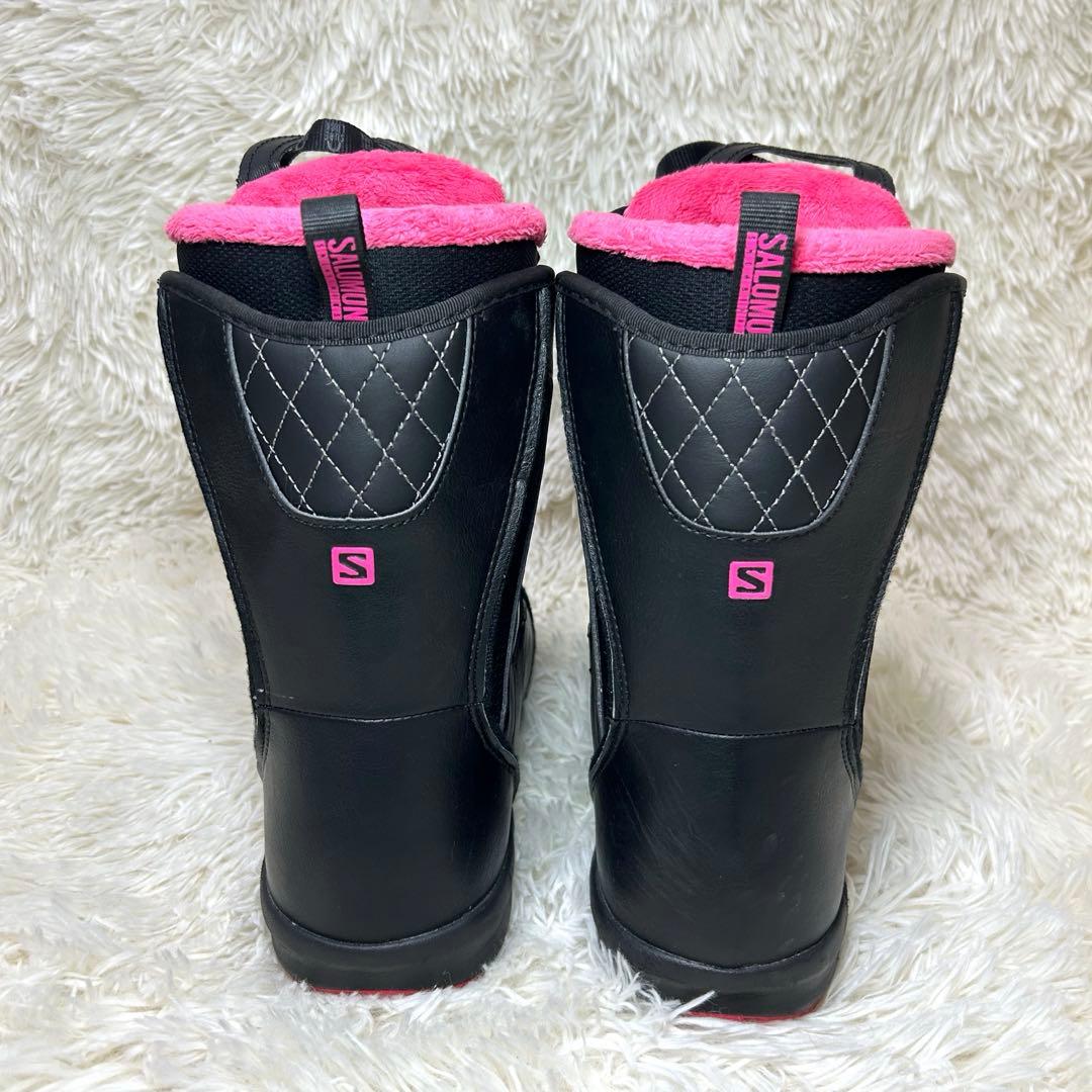 SALOMON スノーボードブーツ 24.5cm ブラック/ピンク