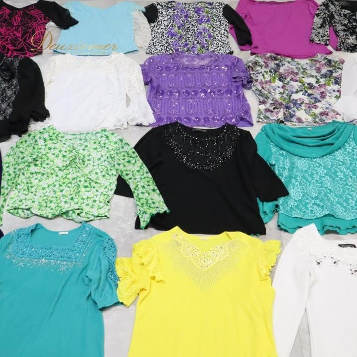 【美品 社交ダンス 衣装レッスン着 45点 セット】ブラウス トップス 45着