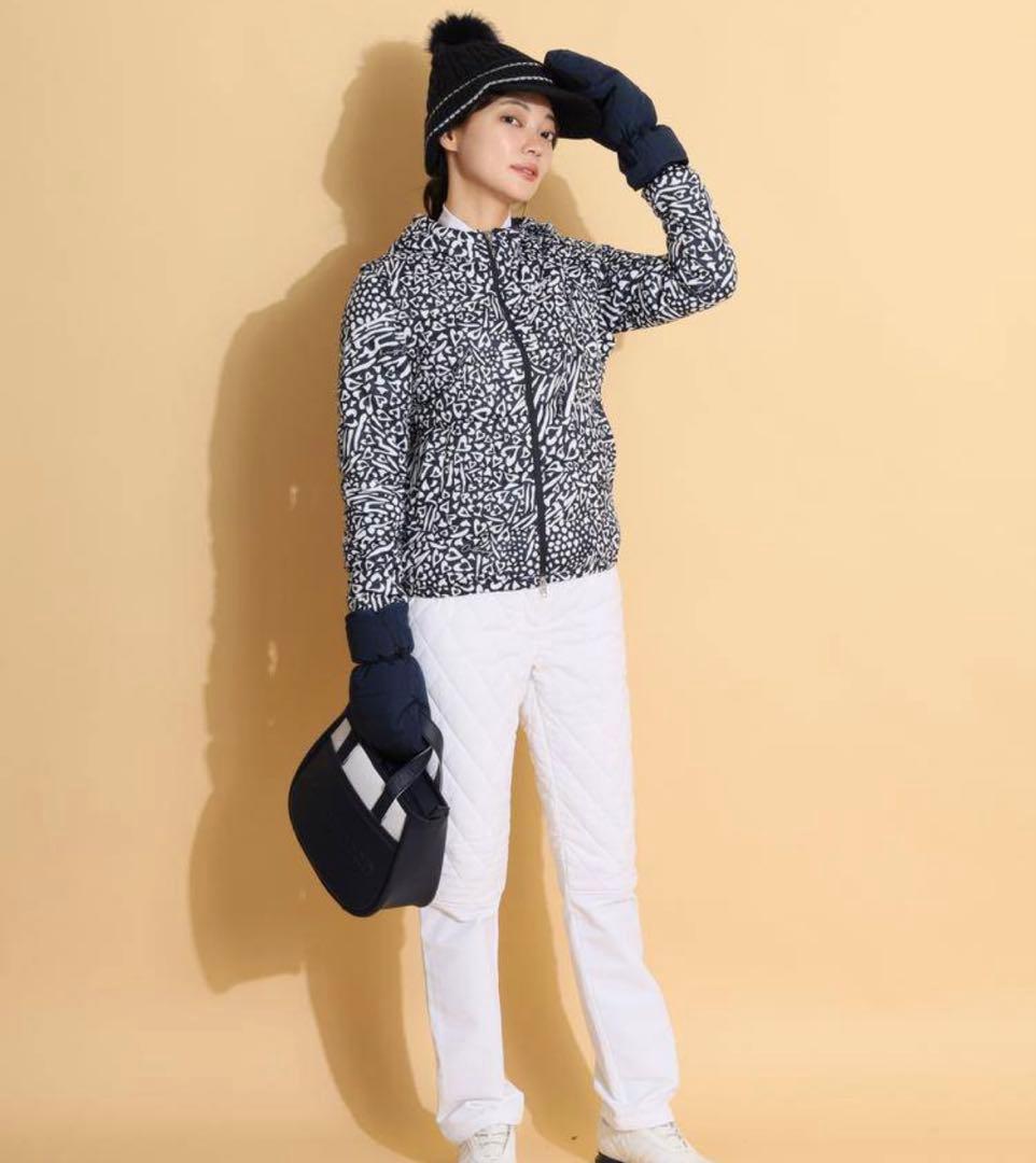 Callaway 2way 中綿 フード付き ジップ ジャケット ベスト 柄