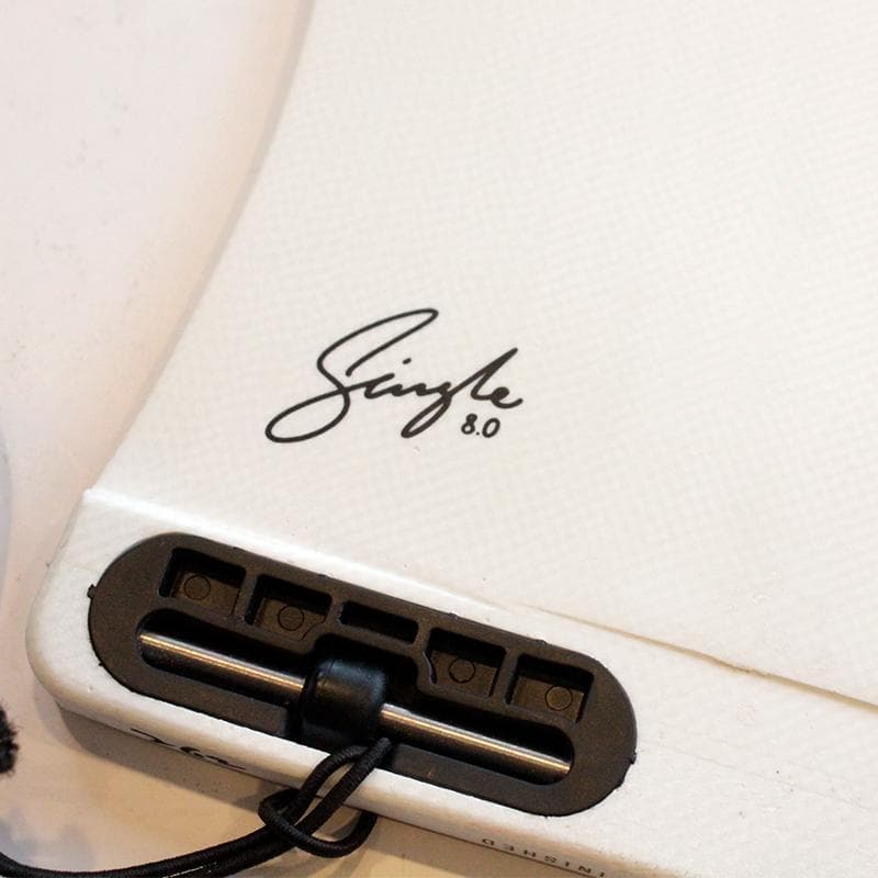 FCS2 SINGLE 8\" ロングボード ボックスフィン PG ホワイト