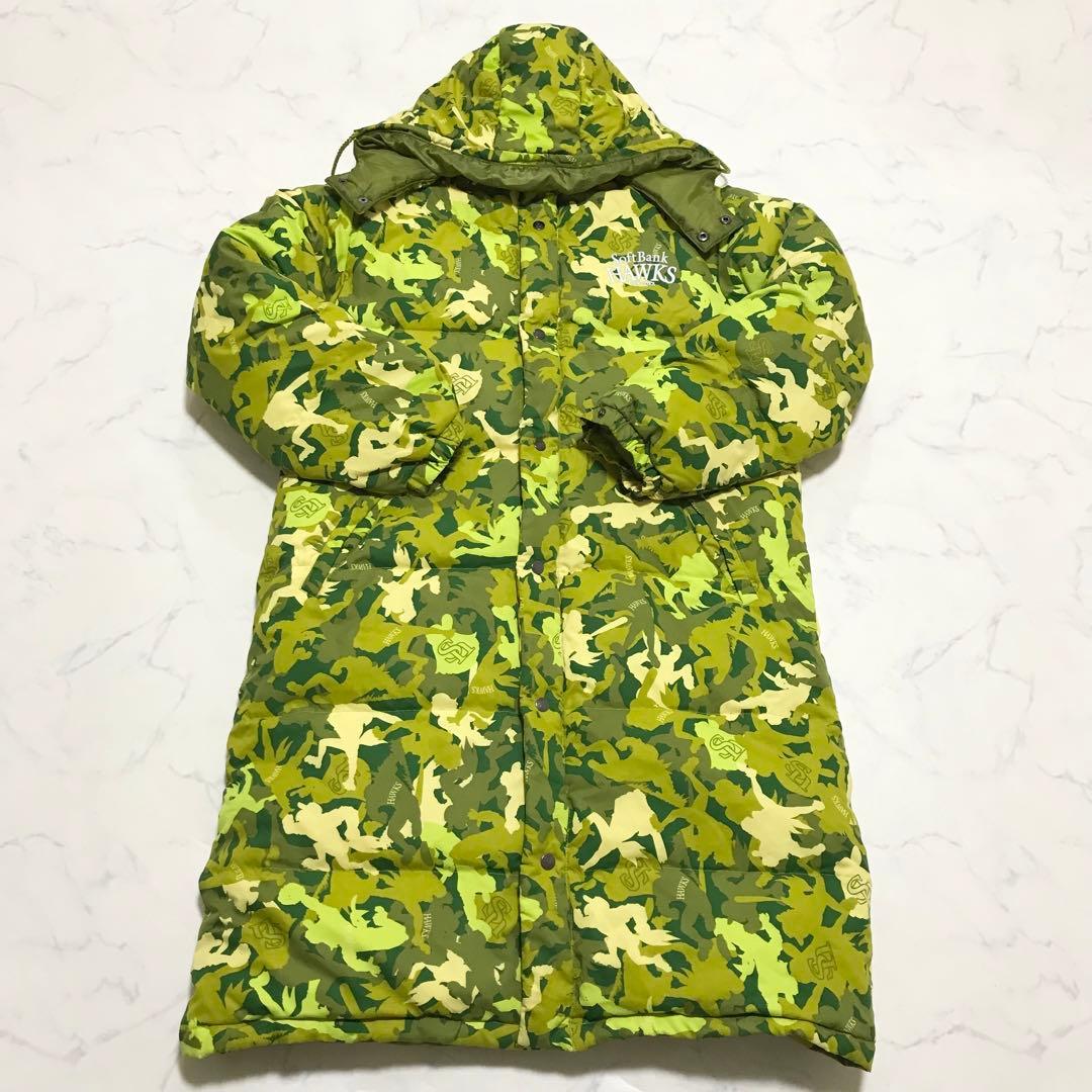 【美品】【Lサイズ】福岡ソフトバンクホークス ダウンジャケット 総柄