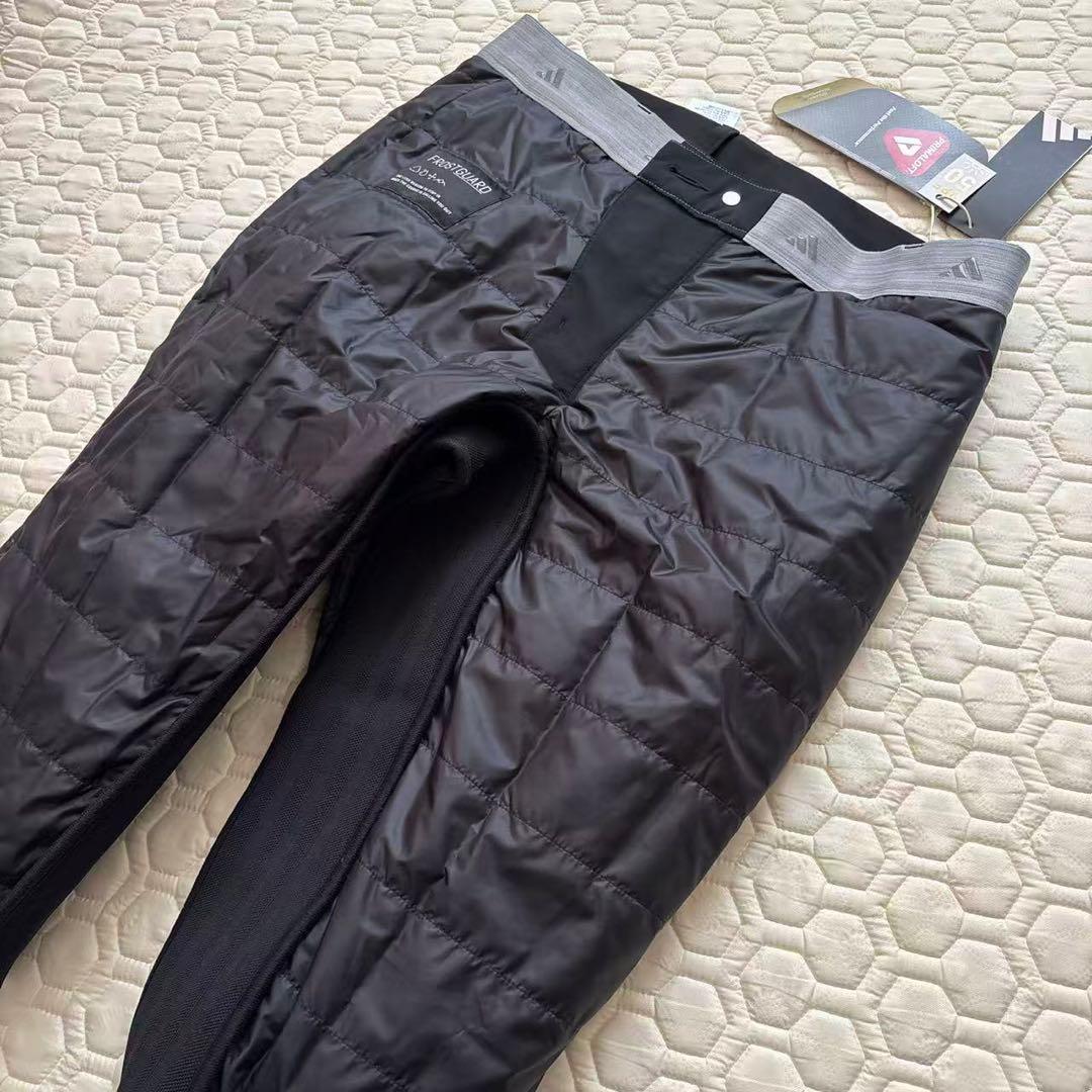 82cm新品27500円アディダスゴルフ/メンズ/秋冬/中綿ストレッチパンツ/黒