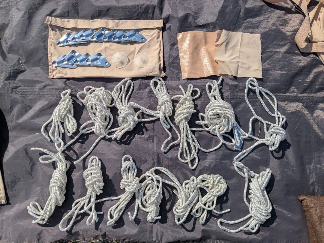 【美品】glamcamp　ツーポールロッジテント　TC素材　グランドシート付き