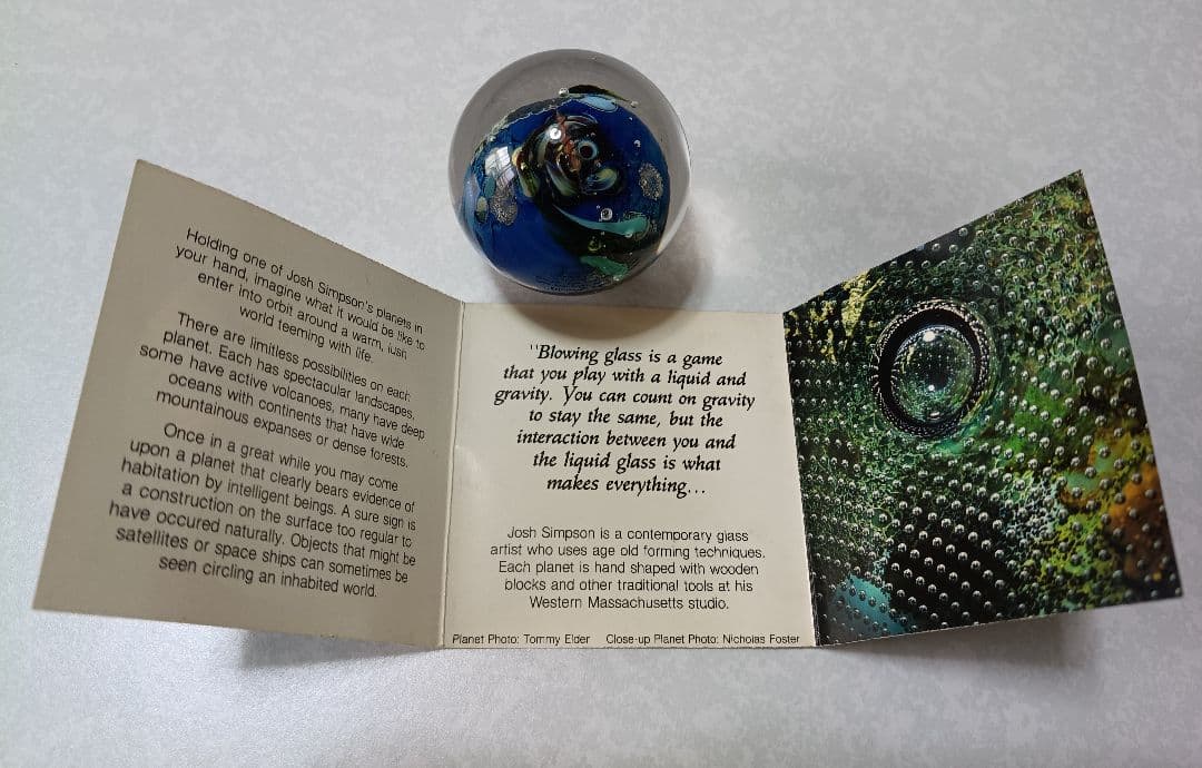 【希少】ジョシュ・シンプソン ガラス作品 Inhabited Planet