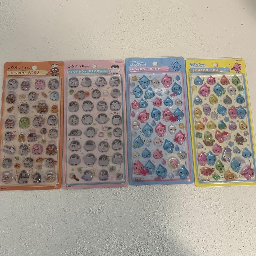 ボンボンドロップシール　コウペンちゃん　しずくちゃん
