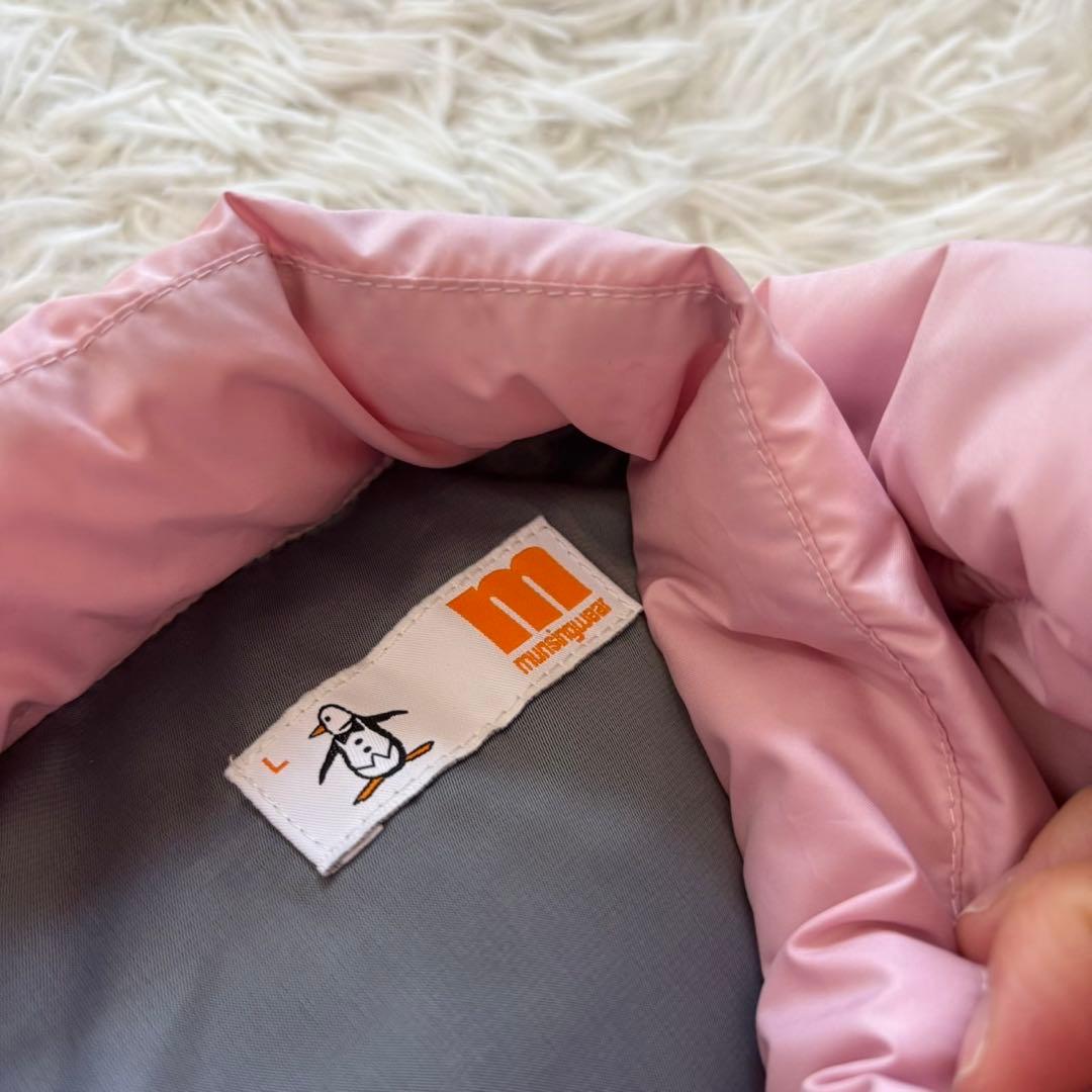 マンシングウェア ダウン 中綿 ブルゾン ジャケット ピンク ジップ ゴルフ