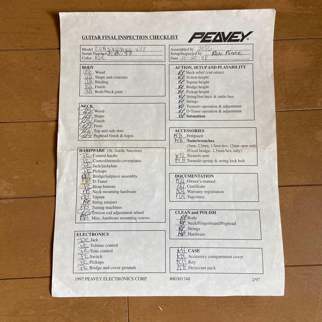 Peavey EVH Wolfgang エレキギター レッド