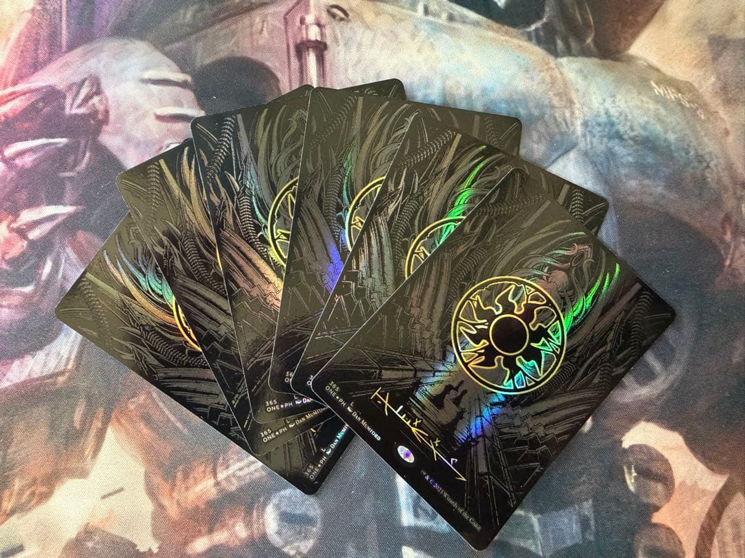 mtg オイルスリック　foil 基本土地　各種6枚セット