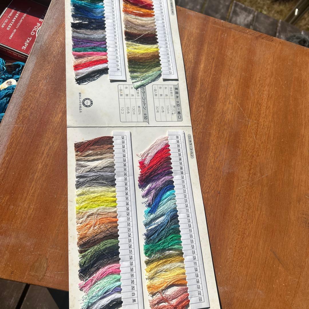 ダルマ印　糸　カラー　棚　アンティーク　レトロ　収納