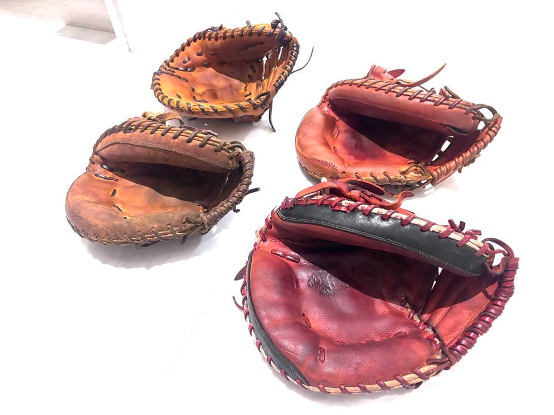 【ジャンク品】大人用 キャッチャー・ファーストミット 4点セット まとめ売り