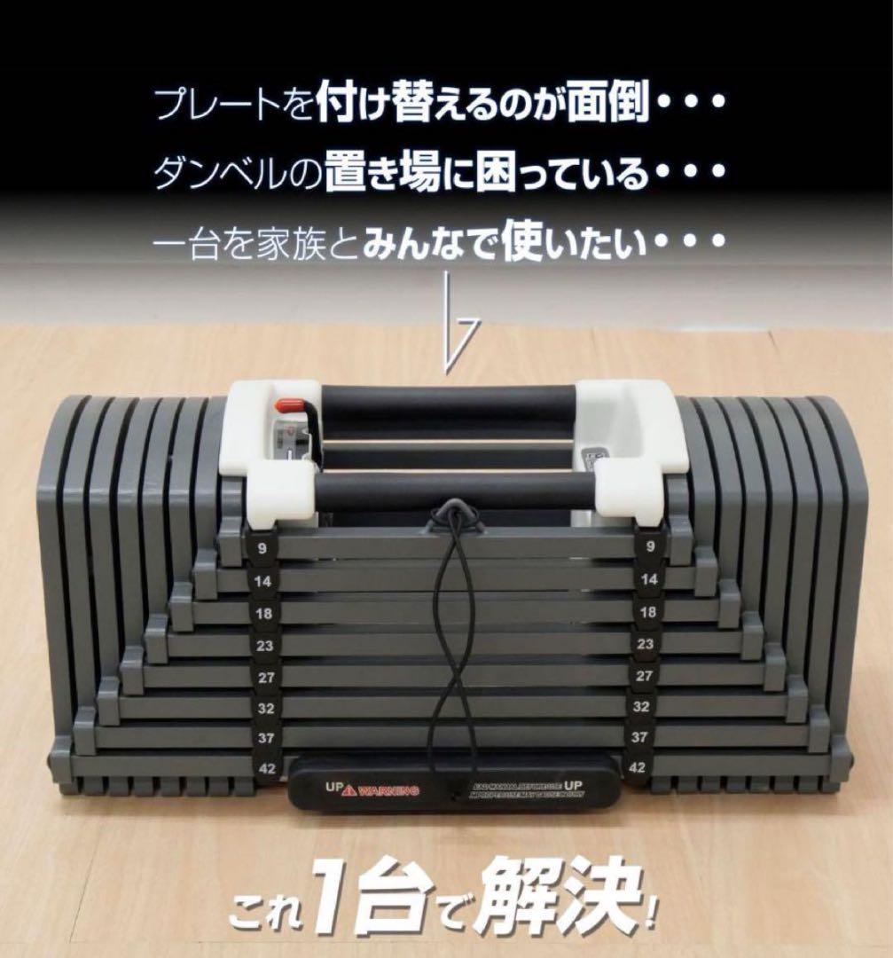 可変式ダンベル パワー ブロックダンベル 42kg 2個セット