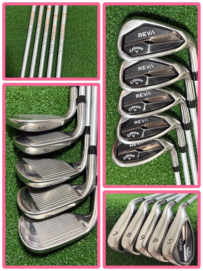レディース用！キャロウェイREVAゴルフクラブセット9本 キャロウェイバッグ付