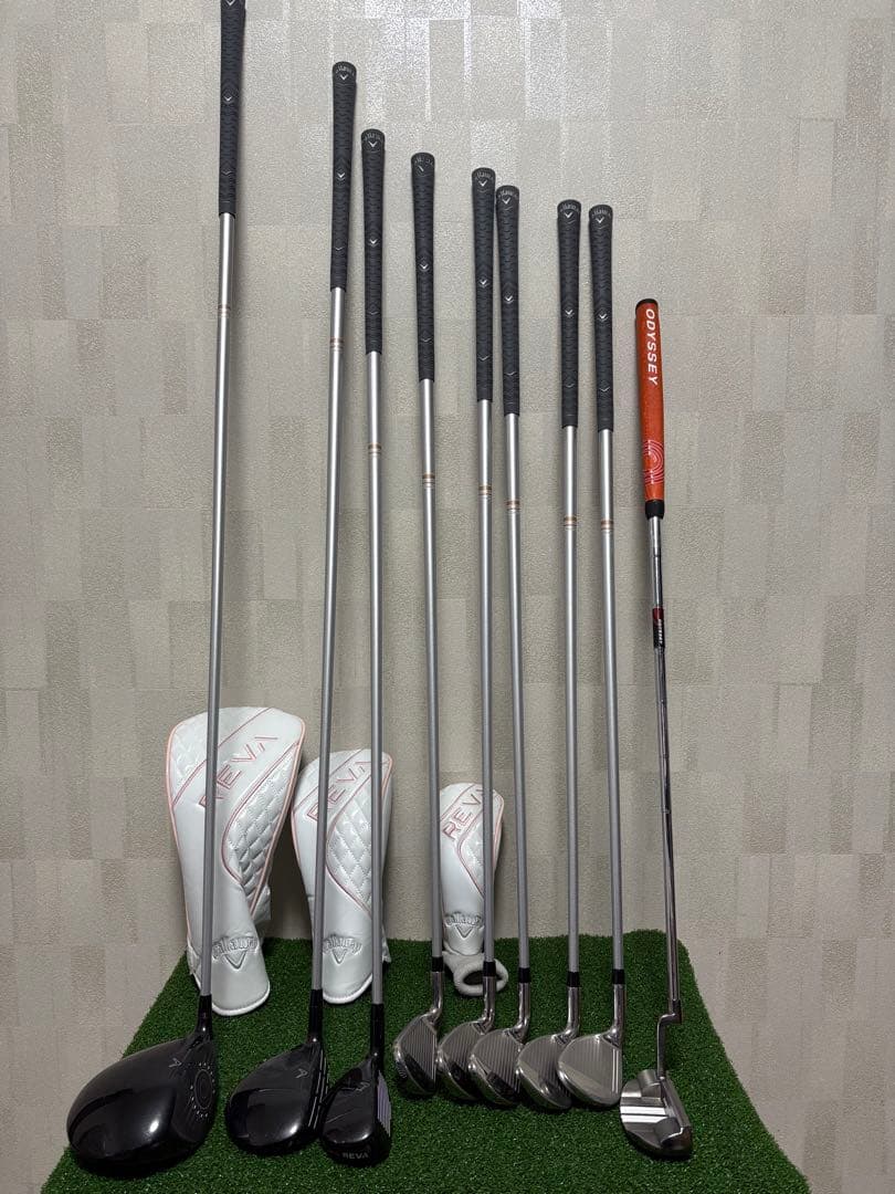 レディース用！キャロウェイREVAゴルフクラブセット9本 キャロウェイバッグ付