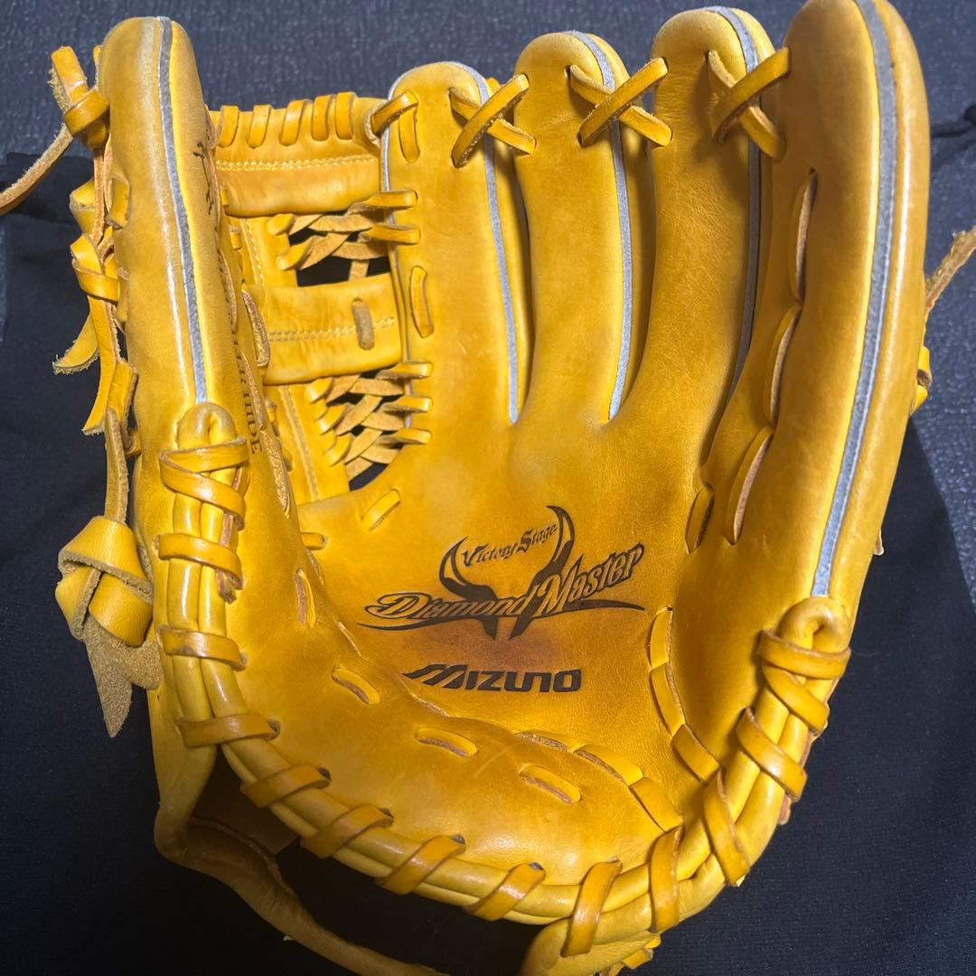 Mizuno 硬式 イエロー 野球グローブ 大人用 90
