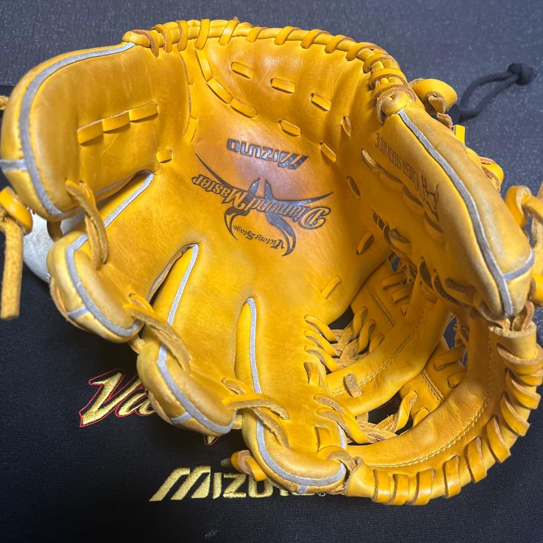 Mizuno 硬式 イエロー 野球グローブ 大人用 90