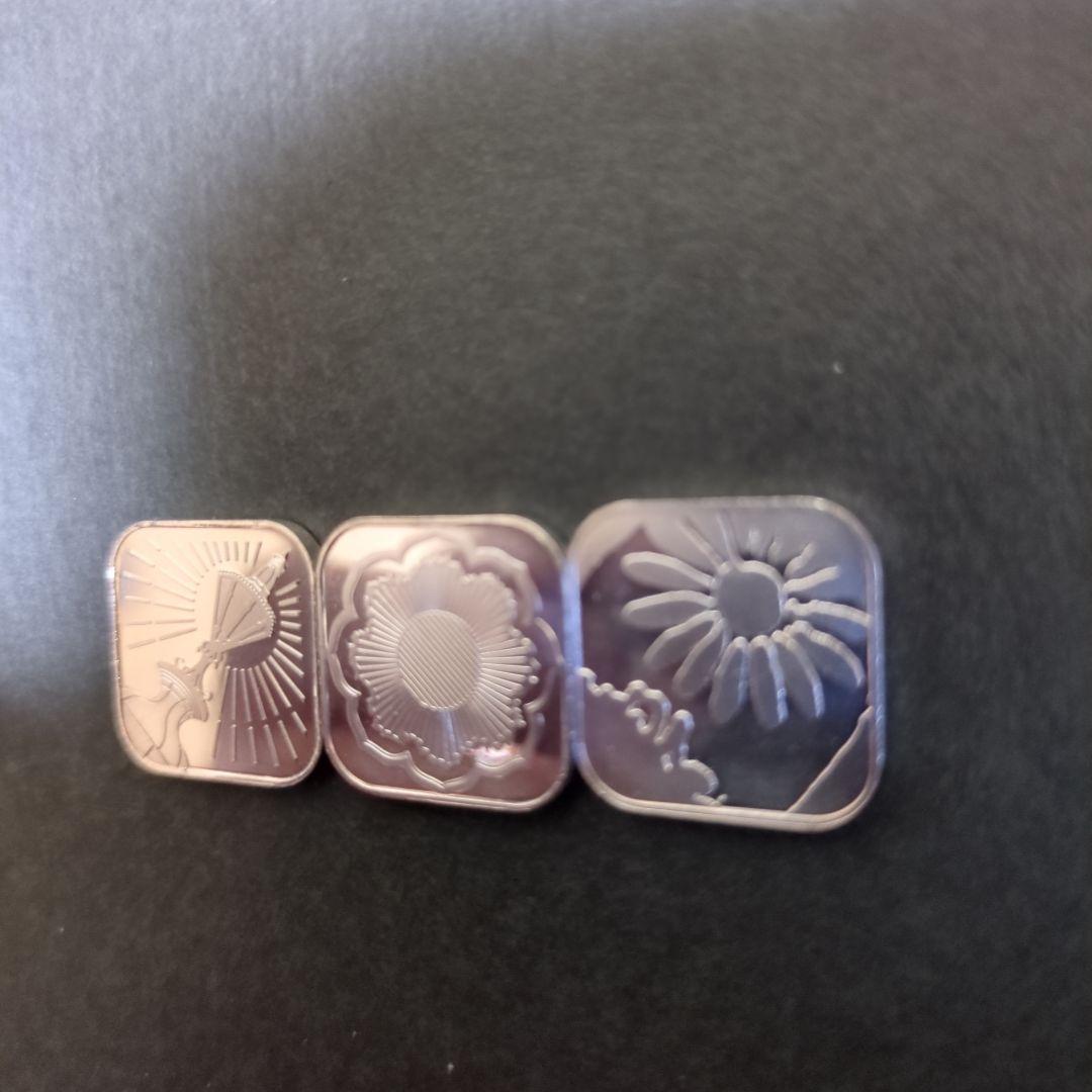 造幣局年銘板純銀三種セット計 13.0g