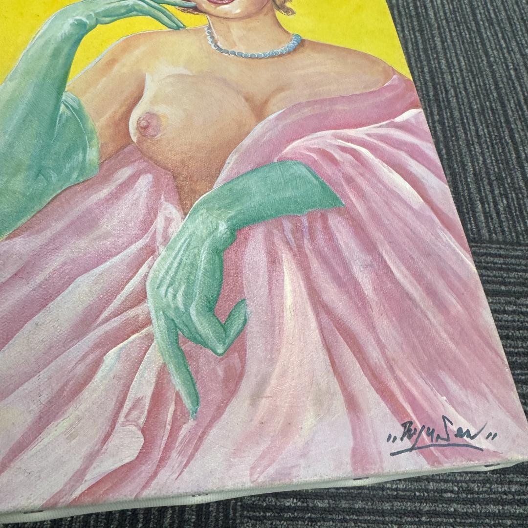 鳳凰美人刺青画　美人版画　龍泉 リュウセン 在銘 艶絵 額油絵二枚