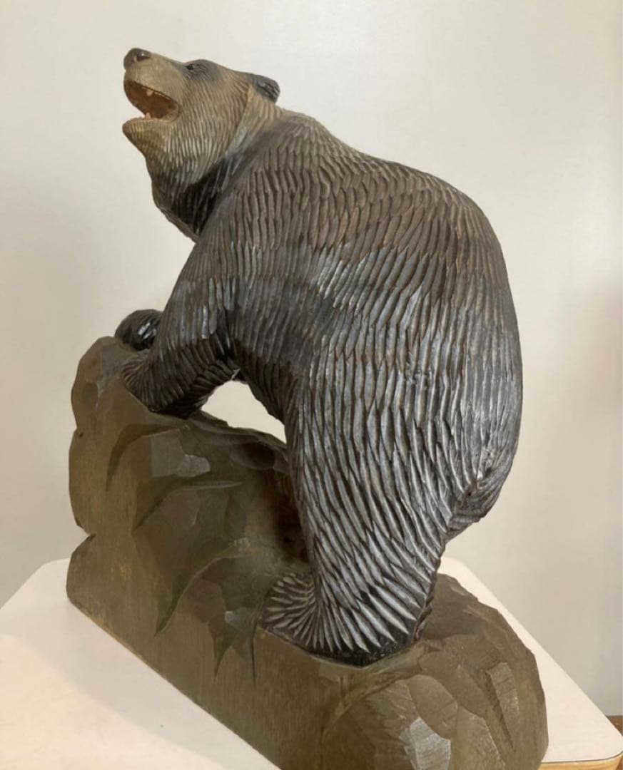 八雲　木彫熊　１９７７年作　美品