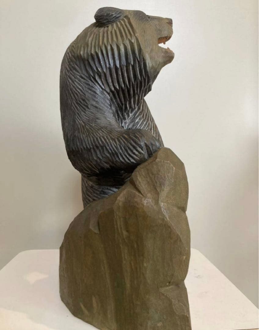 八雲　木彫熊　１９７７年作　美品