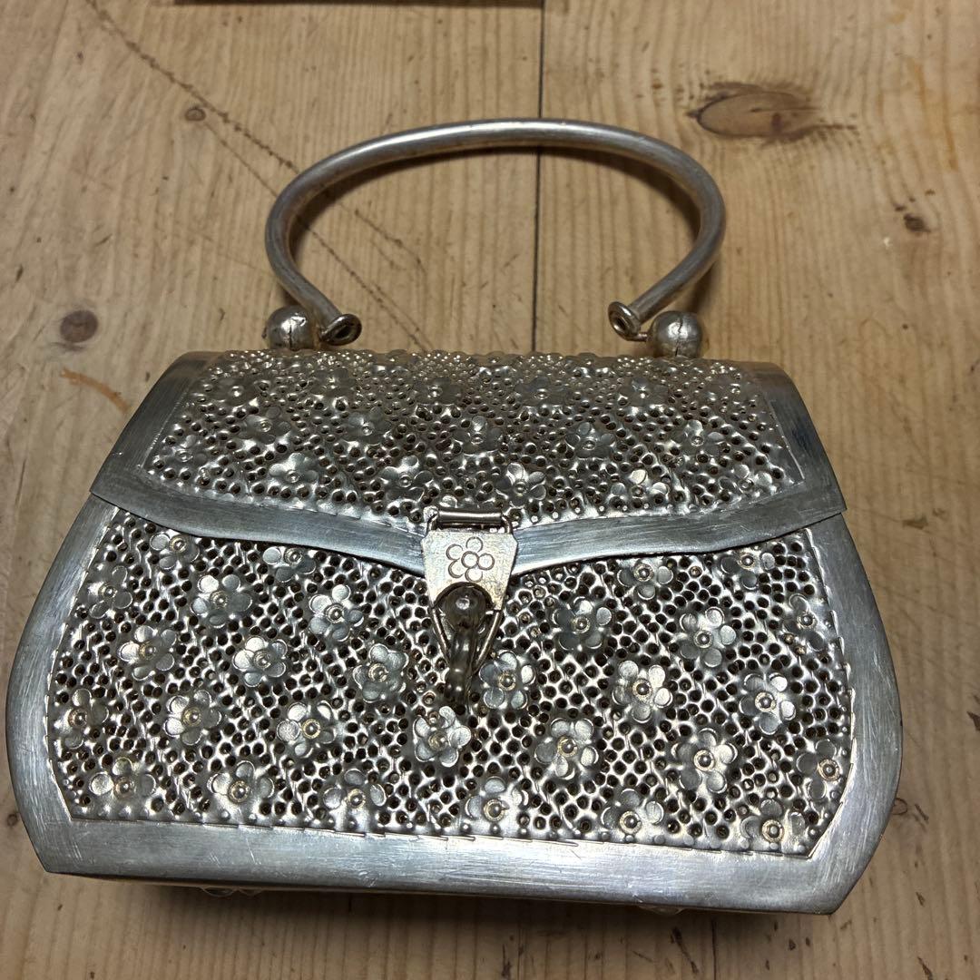 ビンテージ　銀細工　バック